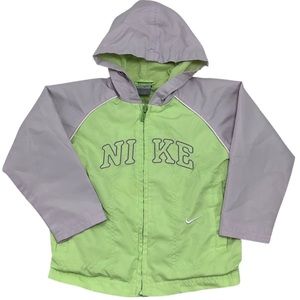 Nike Jacket- Girls sz. 4-Lightweight & soft! Green & Grey